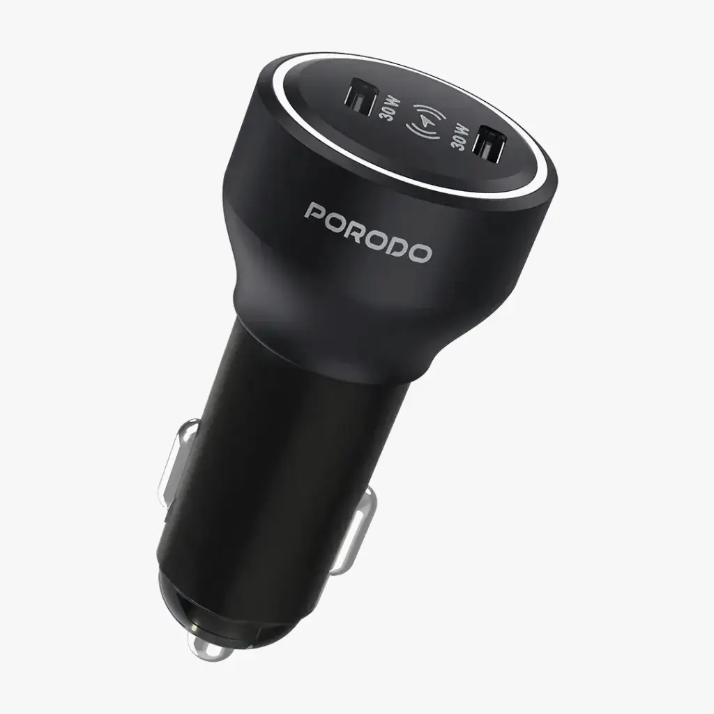 PORODO VELANO CAR CHARGER DUAL USB-C PORTS